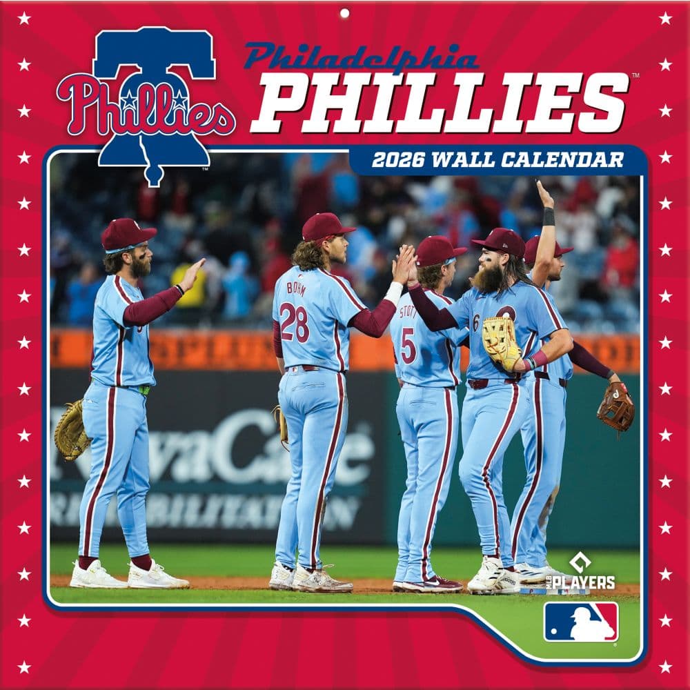 MLB Philadelphia Phillies 2026 Wall Calendar Main Product Image