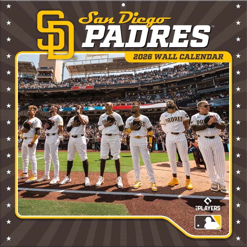 MLB San Diego Padres 2026 Wall Calendar Main Product Image