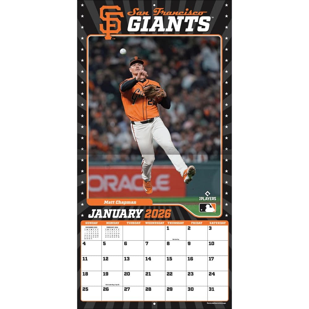 MLB San Francisco Giants 2026 Wall Calendar Third Alternate Image