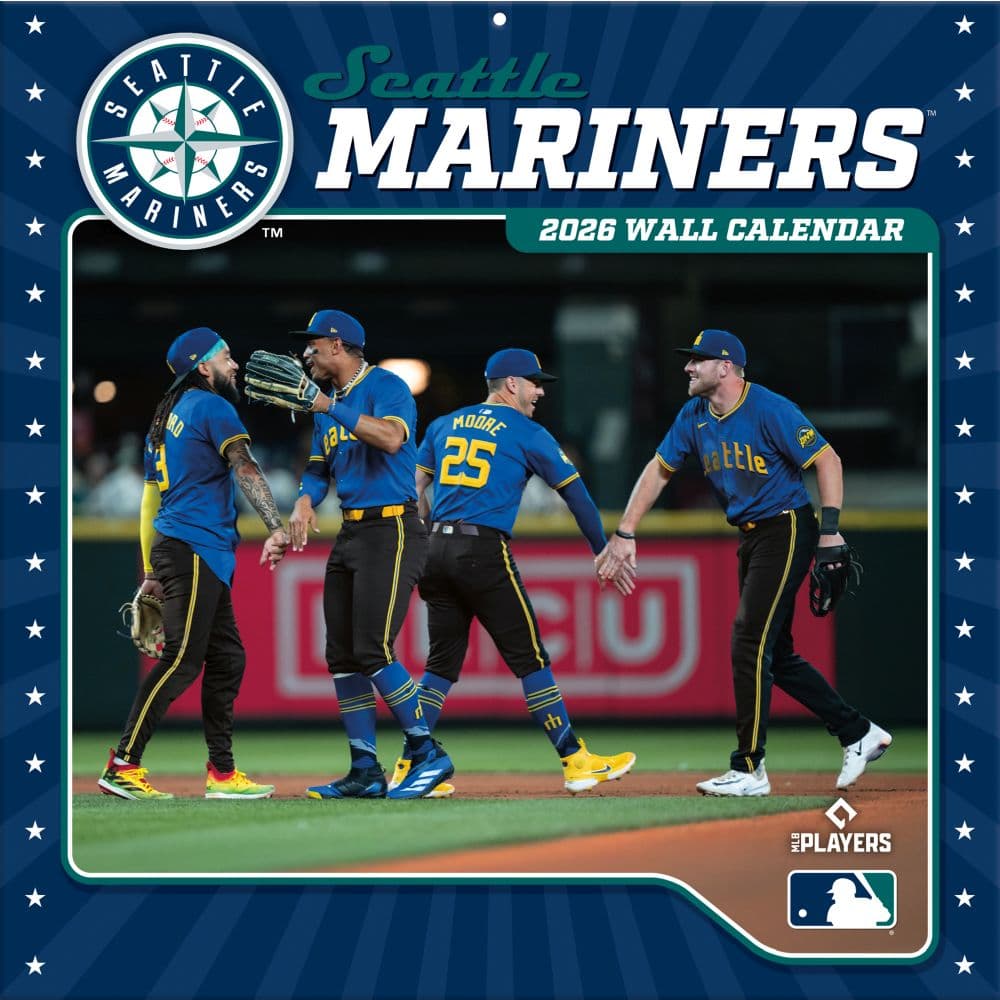 MLB Seattle Mariners 2026 Wall Calendar Main Product Image