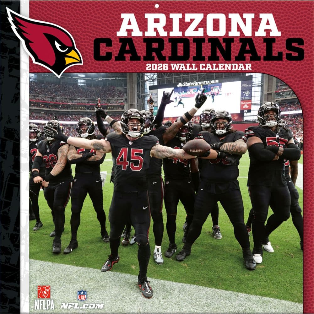 NFL Arizona Cardinals 2026 Wall Calendar Main Product Image