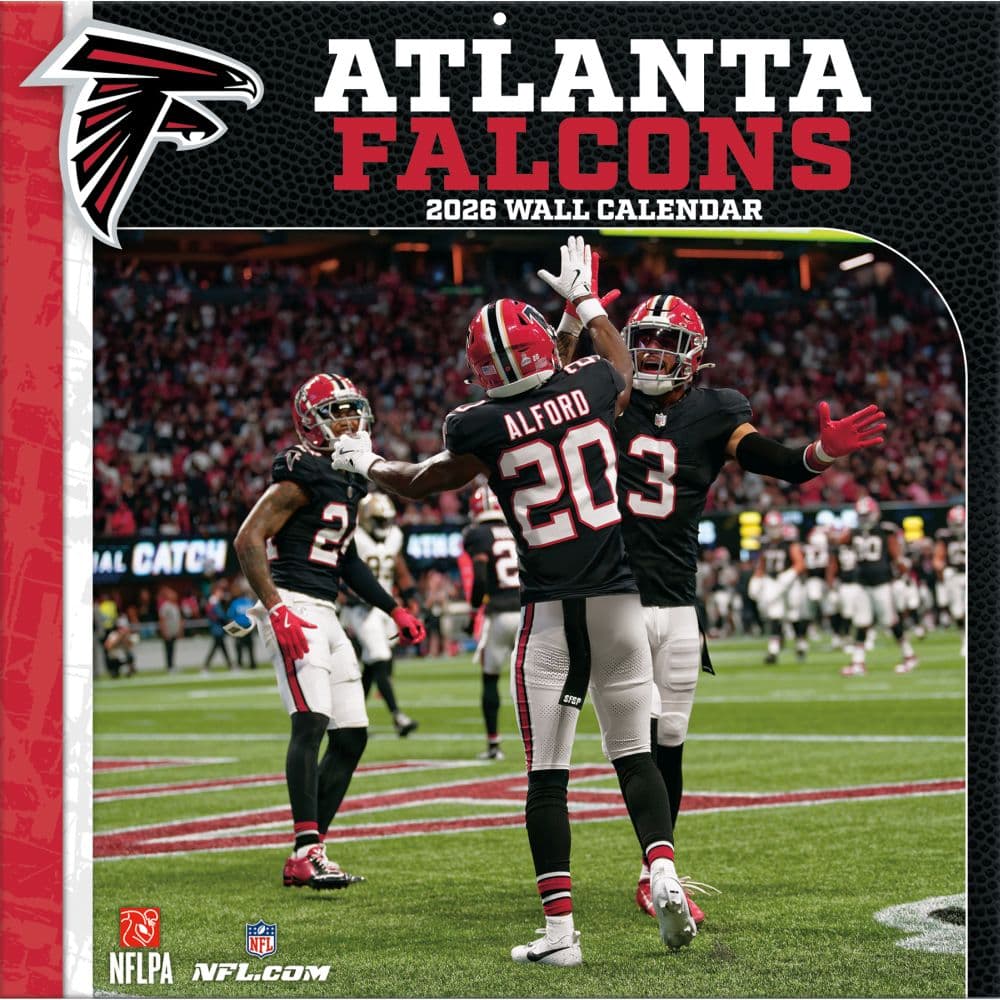 NFL Atlanta Falcons 2026 Wall Calendar Main Product Image
