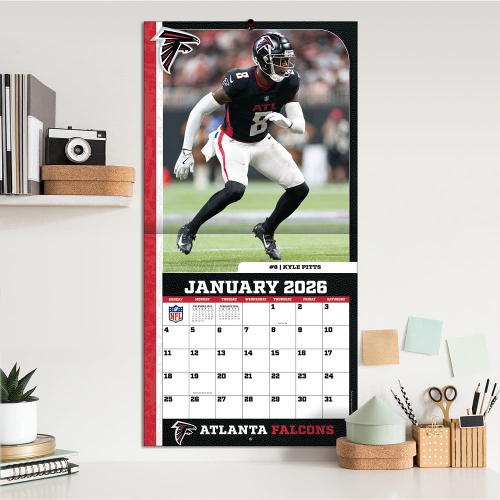 NFL Atlanta Falcons 2026 Wall Calendar Fifth Alternate Image