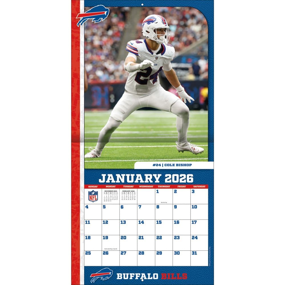 NFL Buffalo Bills 2026 Wall Calendar Third Alternate Image