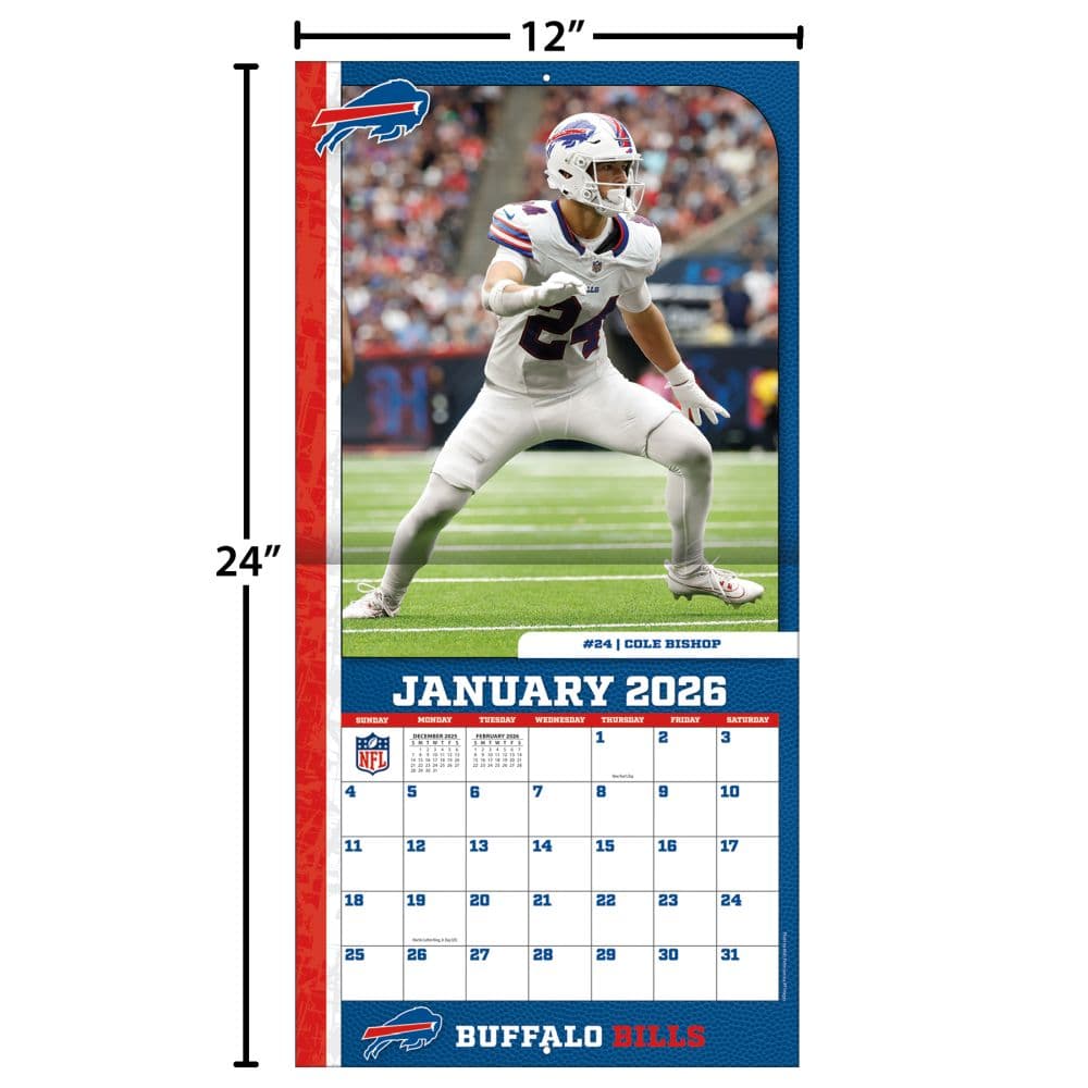NFL Buffalo Bills 2026 Wall Calendar Fourth Alternate Image