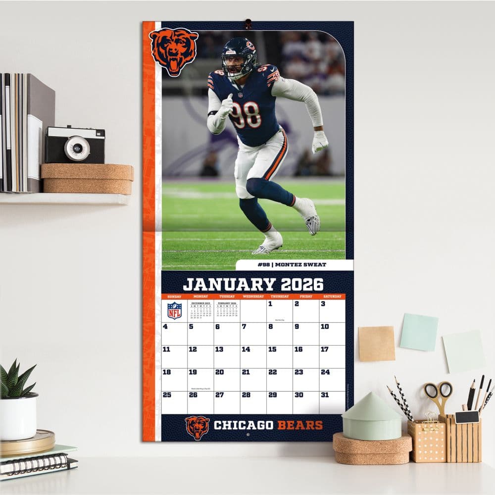 NFL Chicago Bears 2026 Wall Calendar Fifth Alternate Image