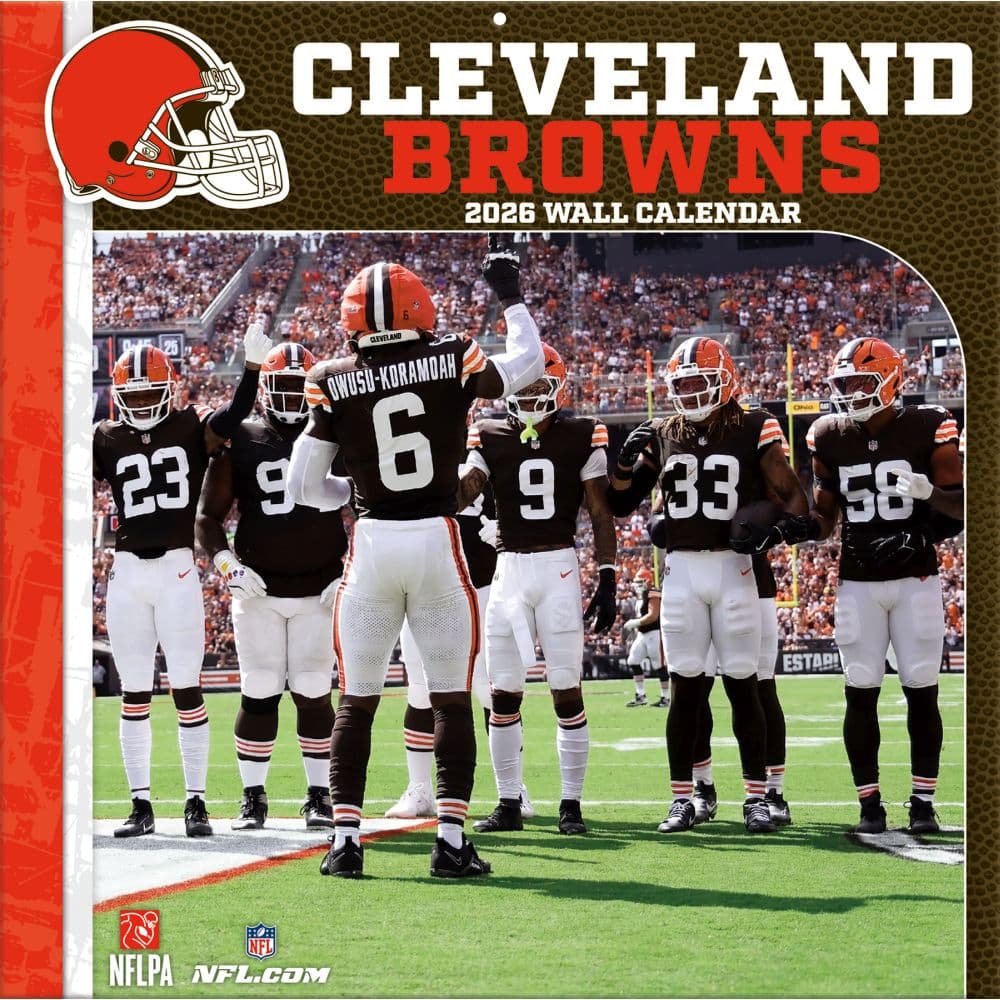 NFL Cleveland Browns 2026 Wall Calendar Main Product Image