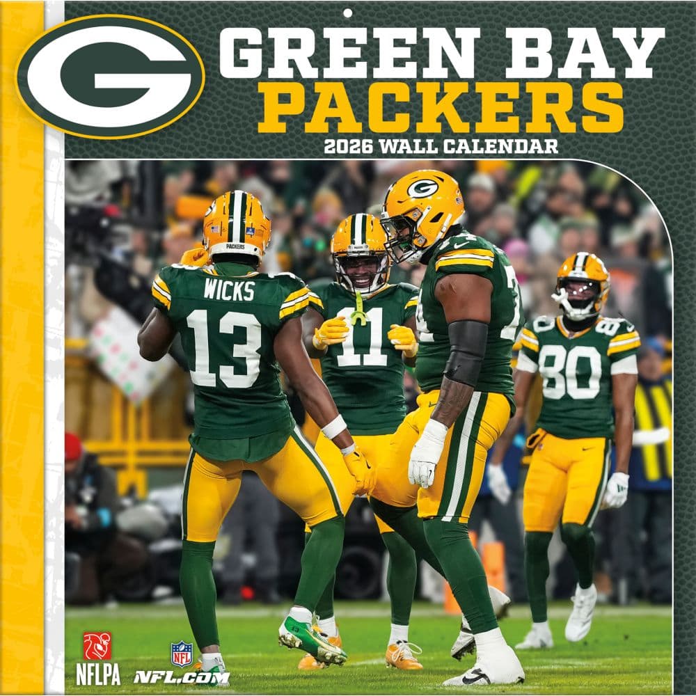 NFL Green Bay Packers 2026 Wall Calendar Main Product Image