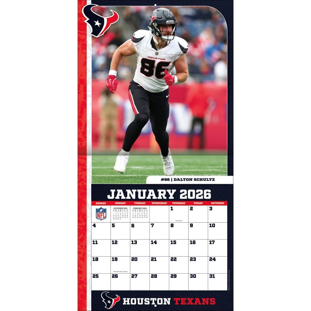 NFL Houston Texans 2026 Wall Calendar Third Alternate Image