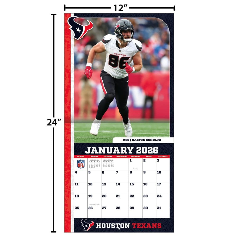 NFL Houston Texans 2026 Wall Calendar Fourth Alternate Image