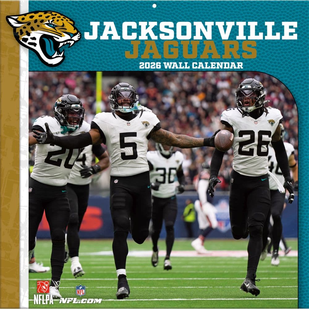 NFL Jacksonville Jaguars 2026 Wall Calendar Main Product Image