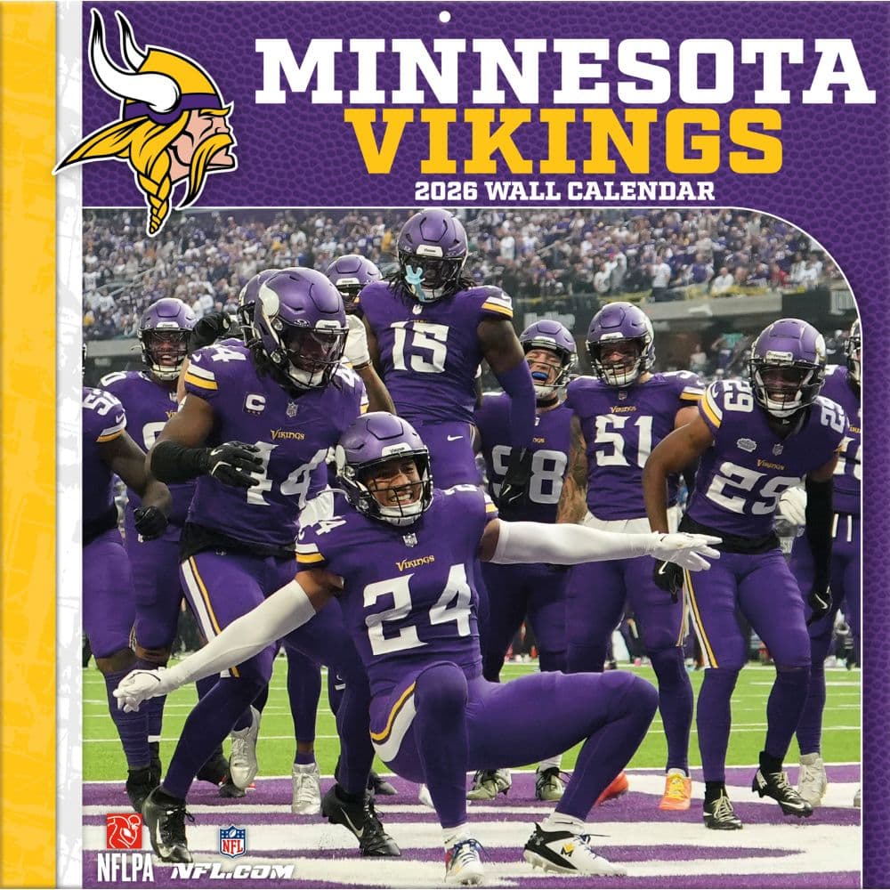 NFL Minnesota Vikings 2026 Wall Calendar Main Product Image