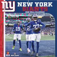 image NFL New York Giants 2026 Wall Calendar Main Product Image