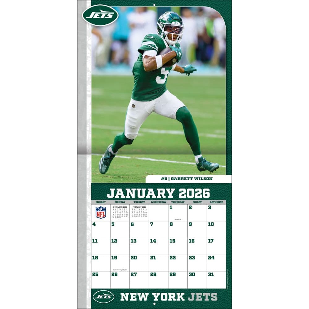 NFL New York Jets 2026 Wall Calendar Third Alternate Image