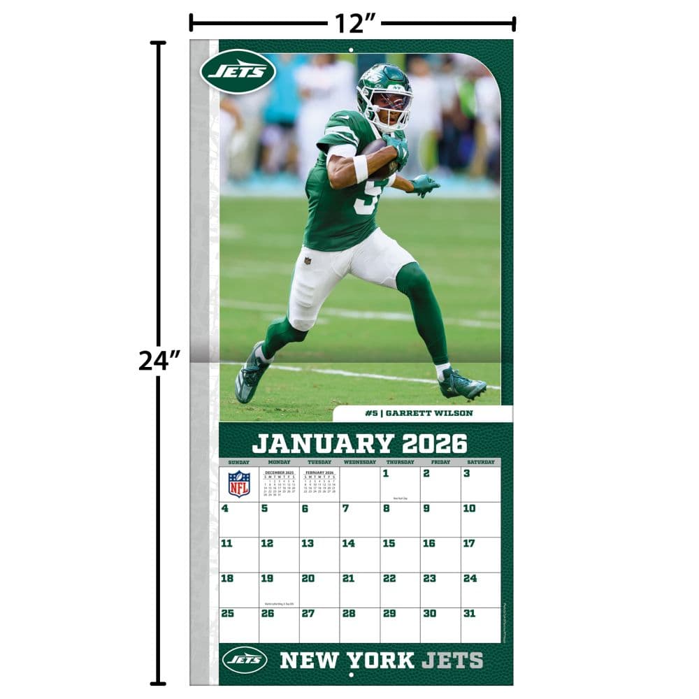 NFL New York Jets 2026 Wall Calendar Fourth Alternate Image