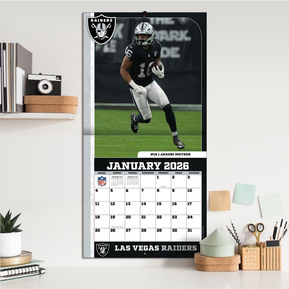 NFL Las Vegas Raiders 2026 Wall Calendar Fifth Alternate Image