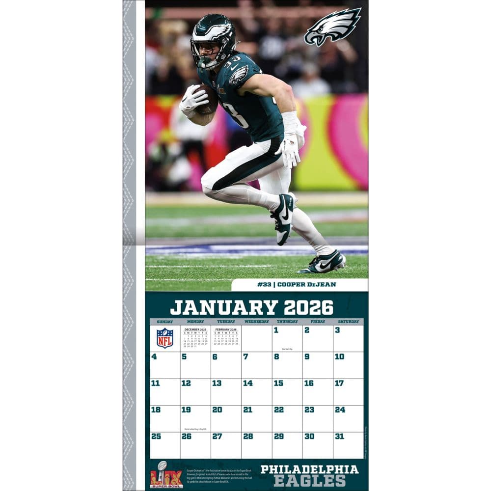 NFL Eagles 2026 Wall Calendar Calendars Com ALT3 