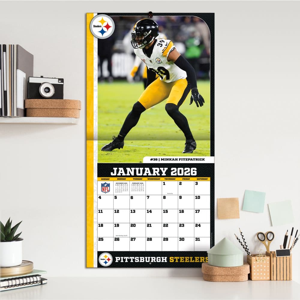 NFL Pittsburgh Steelers 2026 Wall Calendar Calendars Com ALT5 