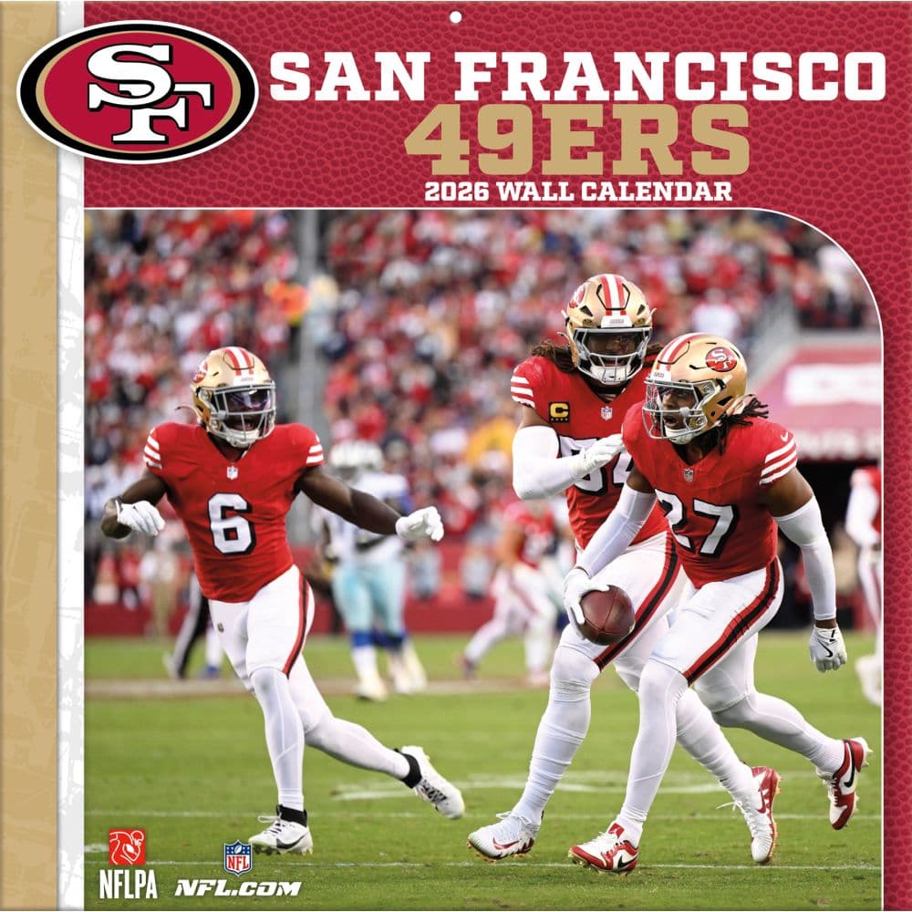 NFL San Francisco 49ers 2026 Wall Calendar Main Product Image
