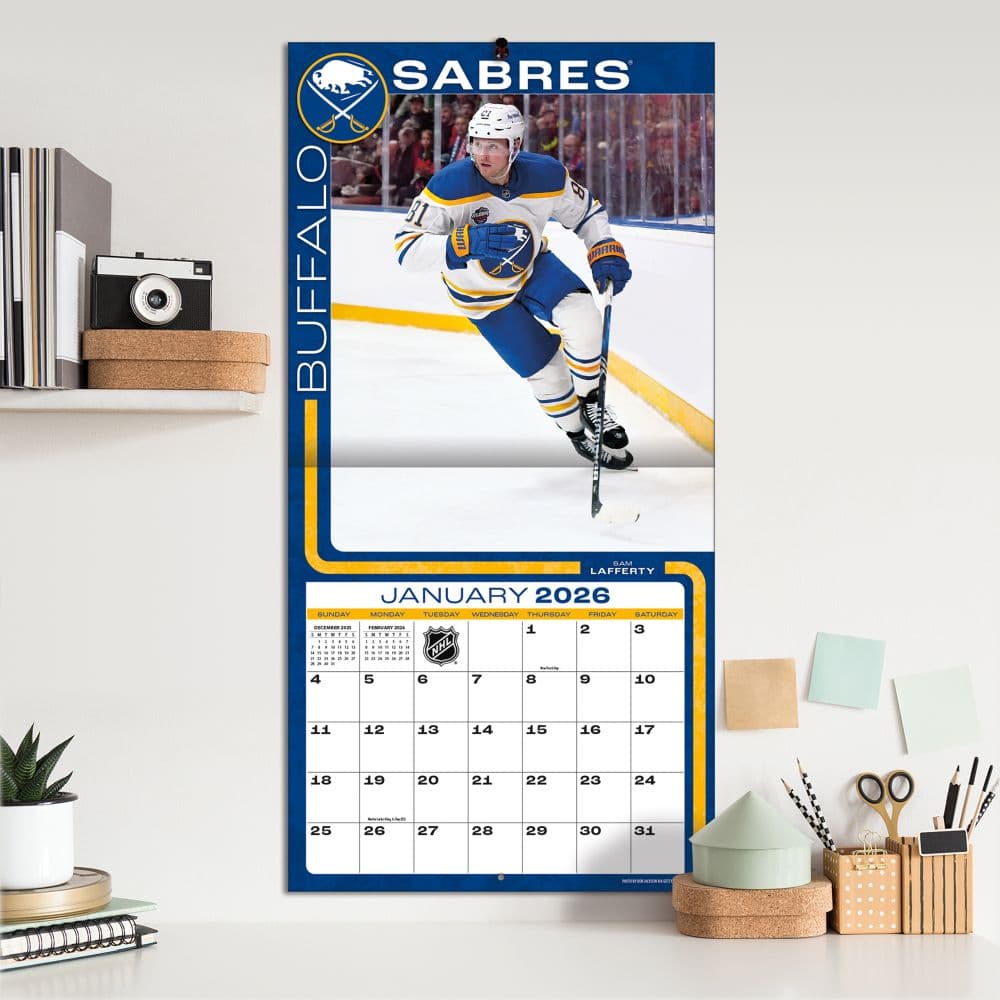 NHL Buffalo Sabres 2026 Wall Calendar Fifth Alternate Image