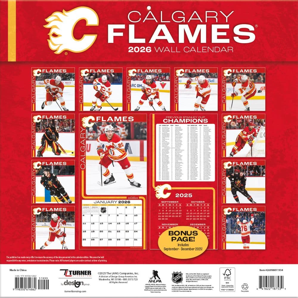 NHL Calgary Flames 2026 Wall Calendar First Alternate Image