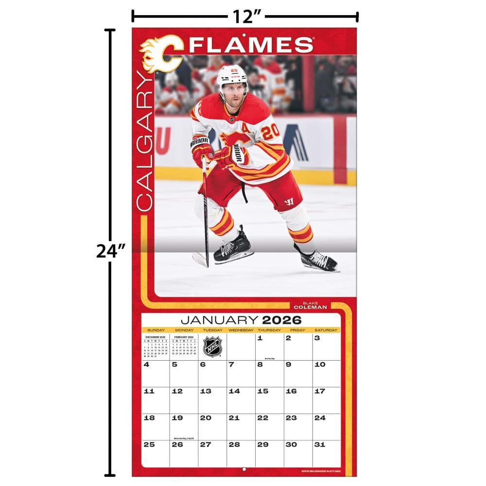 NHL Calgary Flames 2026 Wall Calendar Fourth Alternate Image