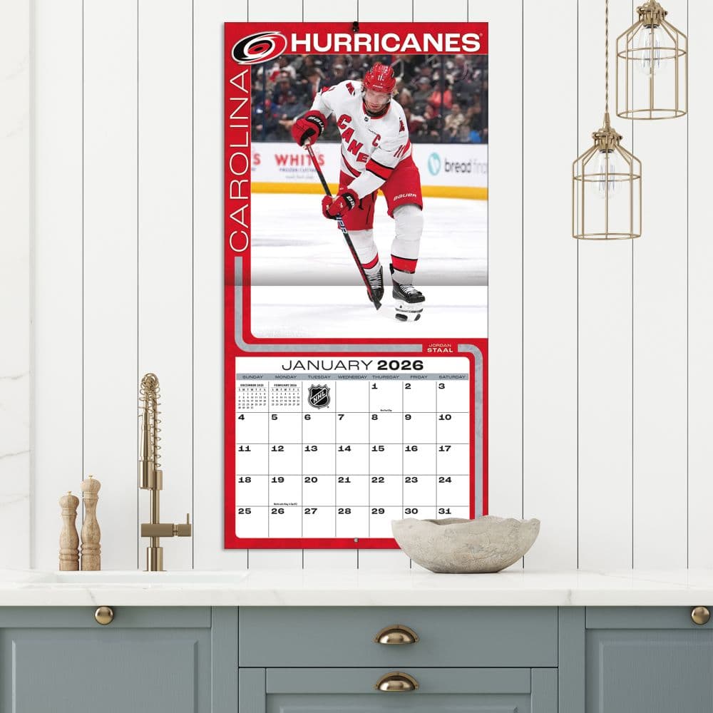 NHL Carolina Hurricanes 2026 Wall Calendar Fifth Alternate Image