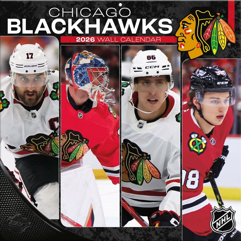 NHL Chicago Blackhawks 2026 Wall Calendar Main Product Image