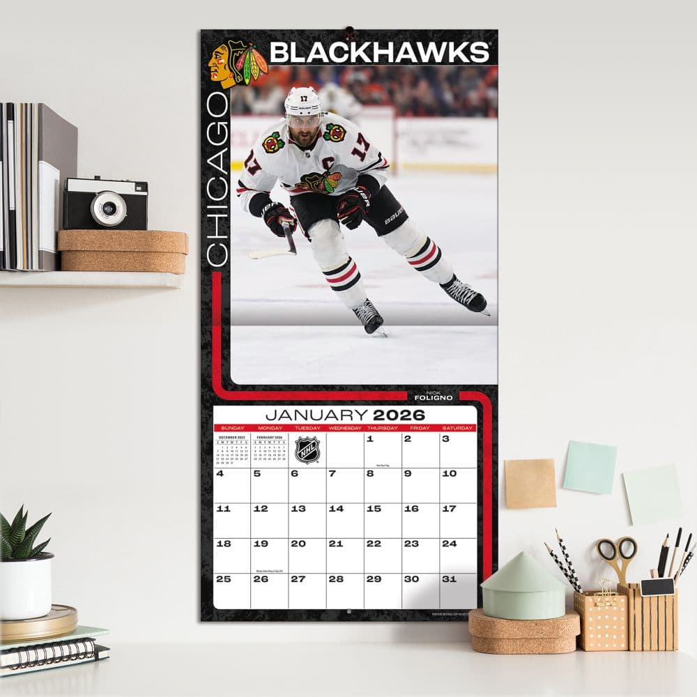 NHL Chicago Blackhawks 2026 Wall Calendar Fifth Alternate Image