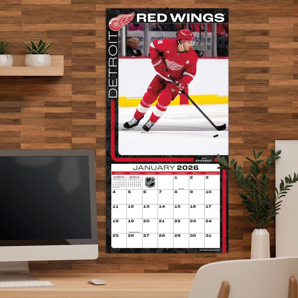 NHL Detroit Red Wings 2026 Wall Calendar Fifth Alternate Image