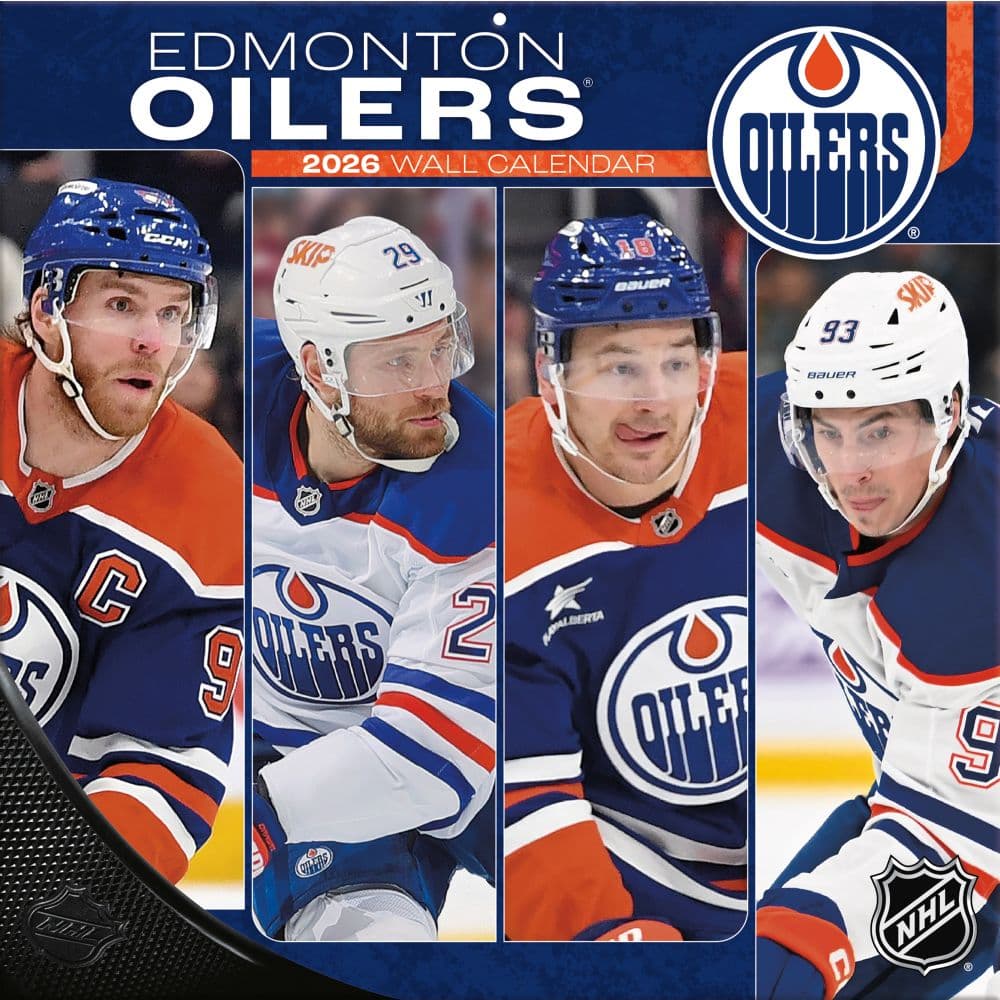 NHL Edmonton Oilers 2026 Wall Calendar Main Product Image