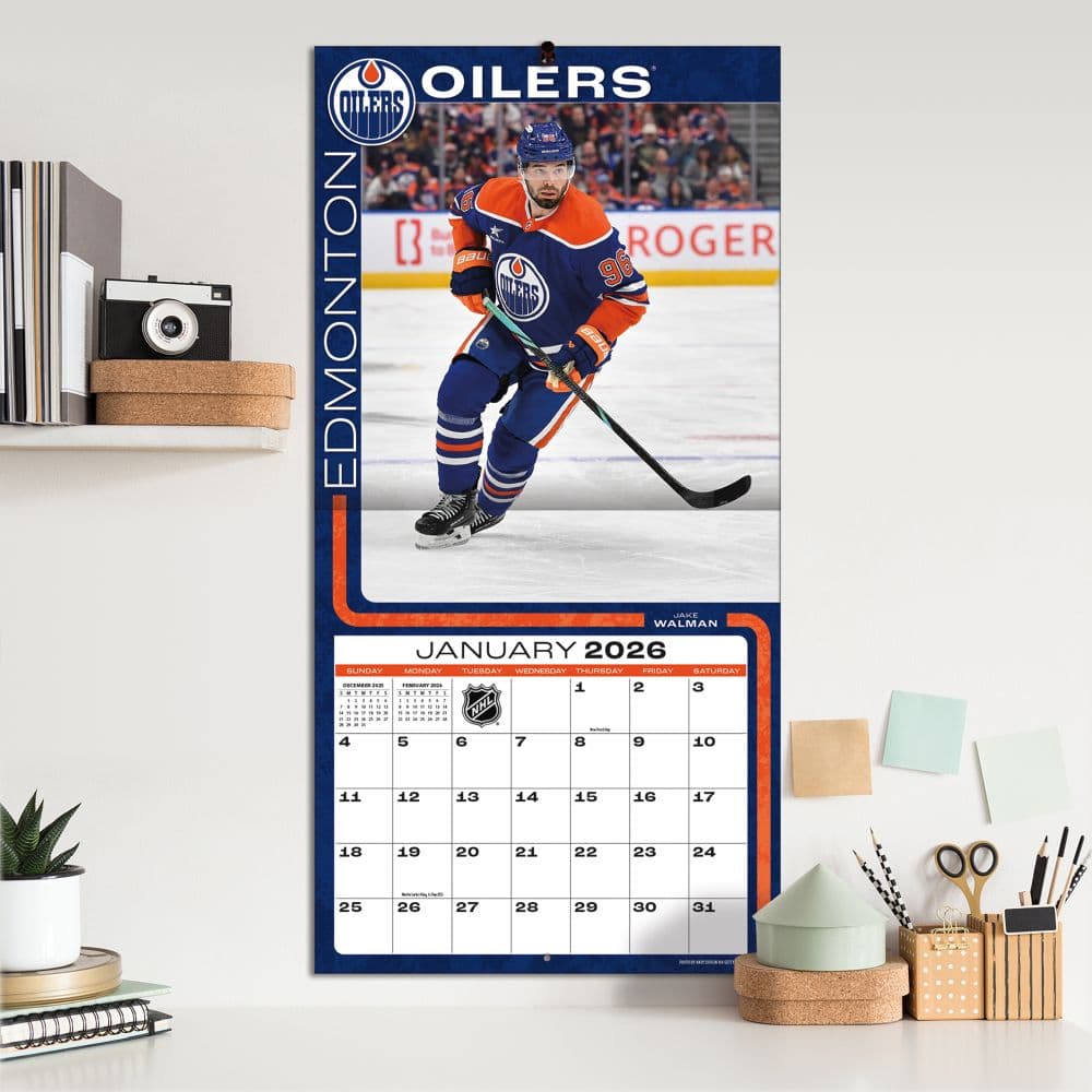 NHL Edmonton Oilers 2026 Wall Calendar Fifth Alternate Image