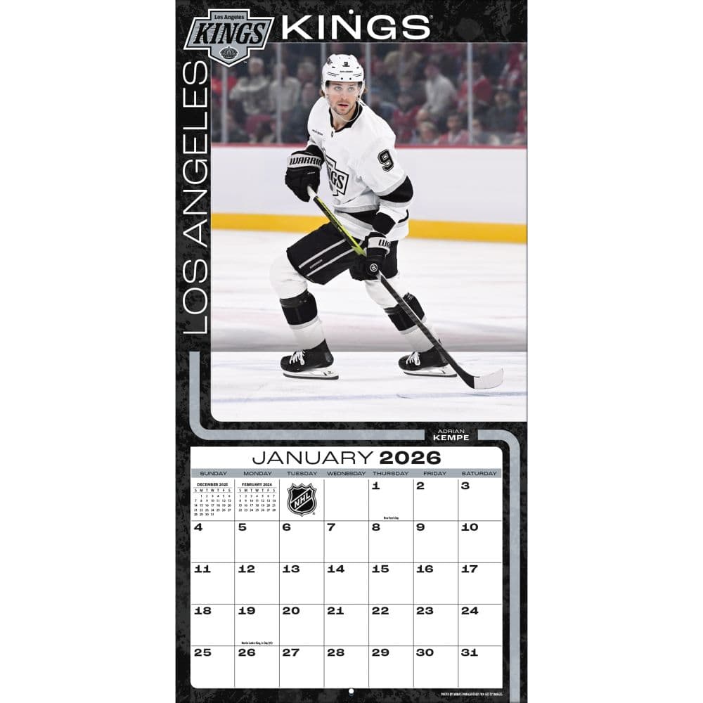 NHL Los Angeles Kings 2026 Wall Calendar Third Alternate Image