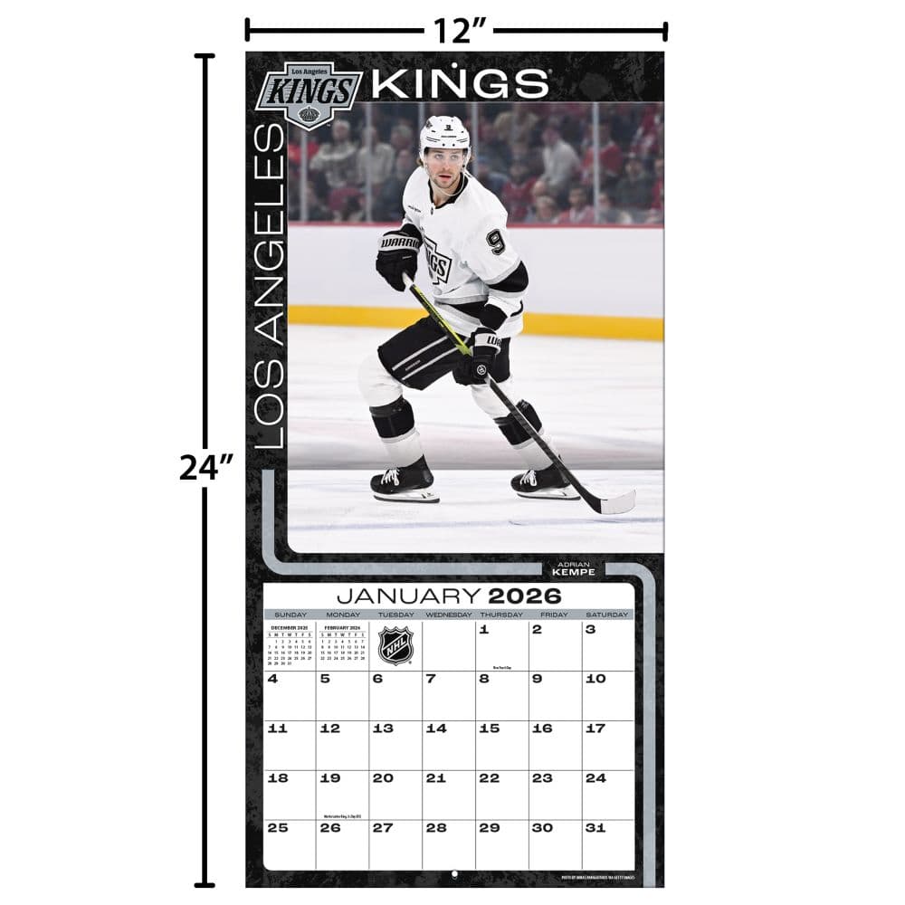 NHL Los Angeles Kings 2026 Wall Calendar Fourth Alternate Image