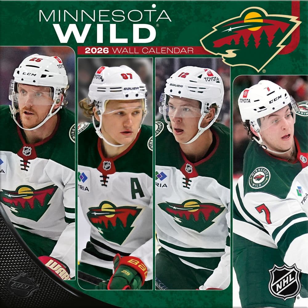 NHL Minnesota Wild 2026 Wall Calendar Main Product Image