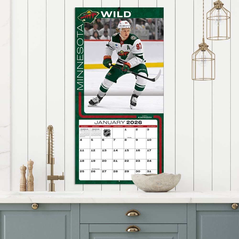 NHL Minnesota Wild 2026 Wall Calendar Fifth Alternate Image