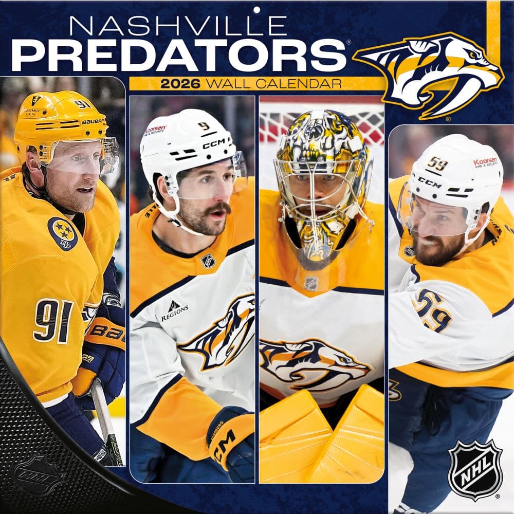 NHL Nashville Predators 2026 Wall Calendar Main Product Image