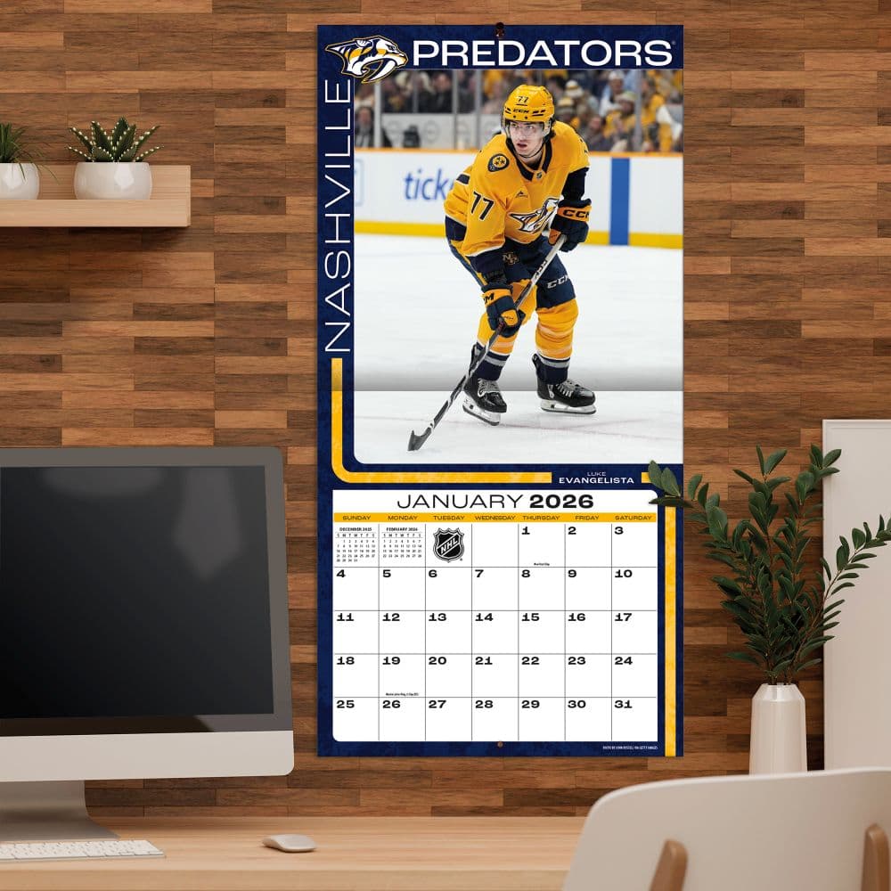 NHL Nashville Predators 2026 Wall Calendar Fifth Alternate Image