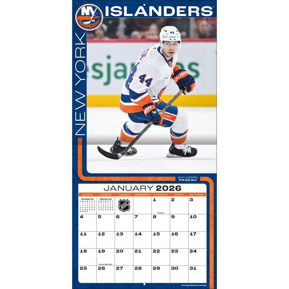 NHL New York Islanders 2026 Wall Calendar Third Alternate Image