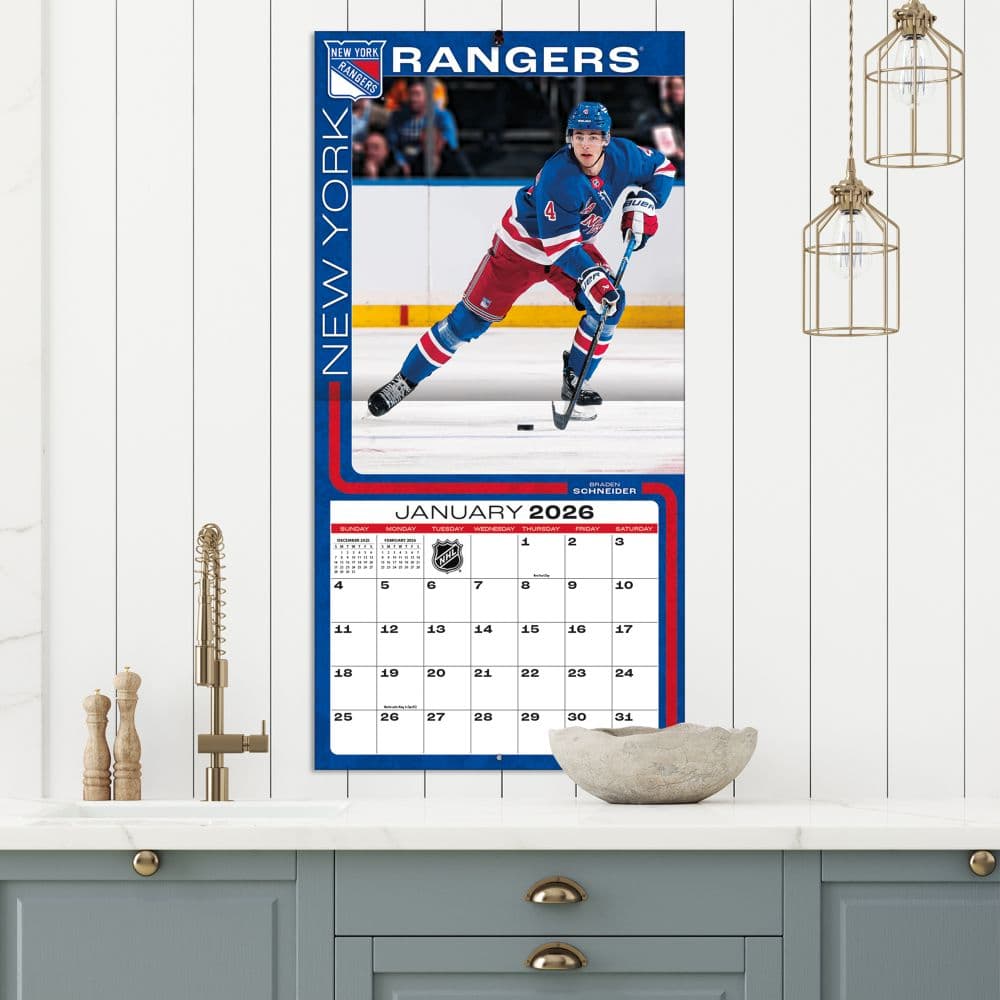 NHL New York Rangers 2026 Wall Calendar