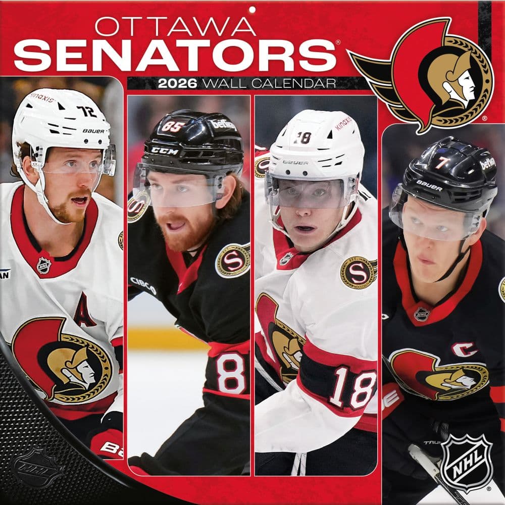 NHL Ottawa Senators 2026 Wall Calendar Main Product Image