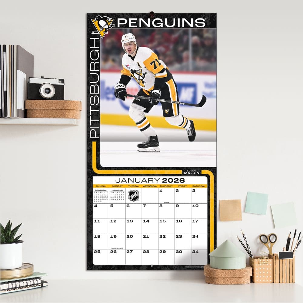 NHL Pittsburgh Penguins 2026 Wall Calendar Fifth Alternate Image