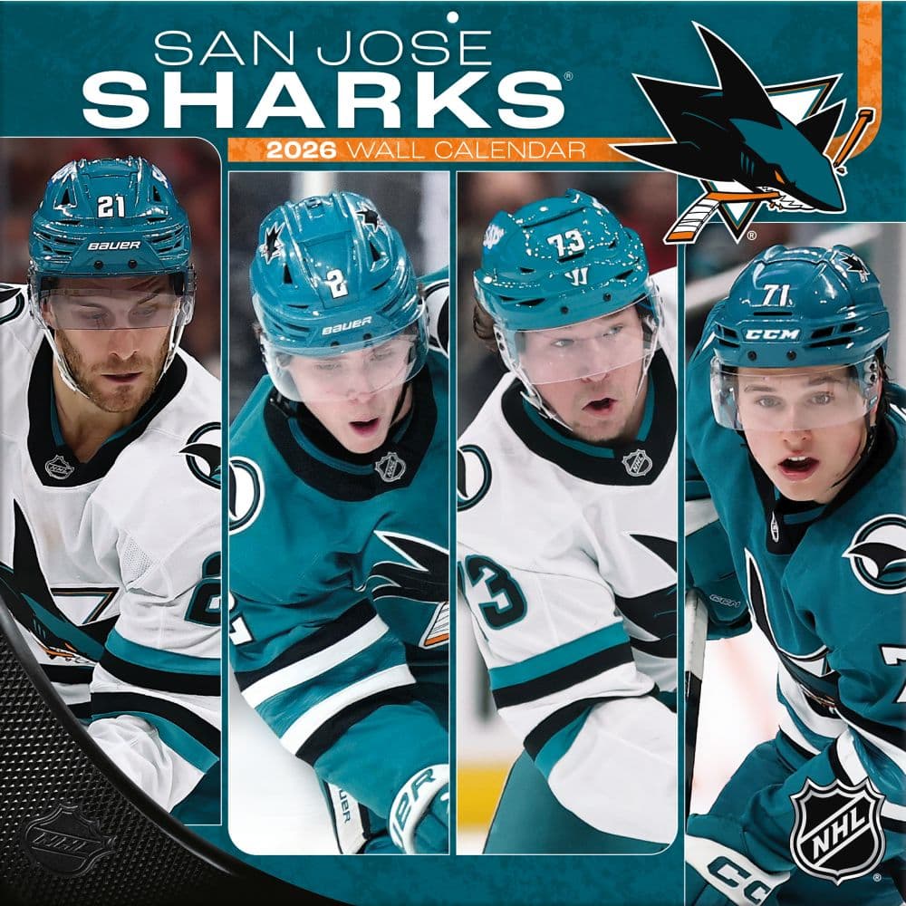 NHL San Jose Sharks 2026 Wall Calendar Main Product Image