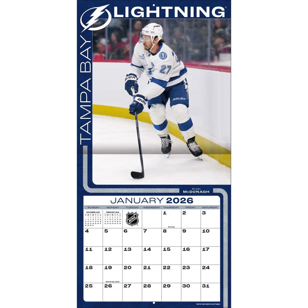 NHL Tampa Bay Lightning 2026 Wall Calendar Third Alternate Image