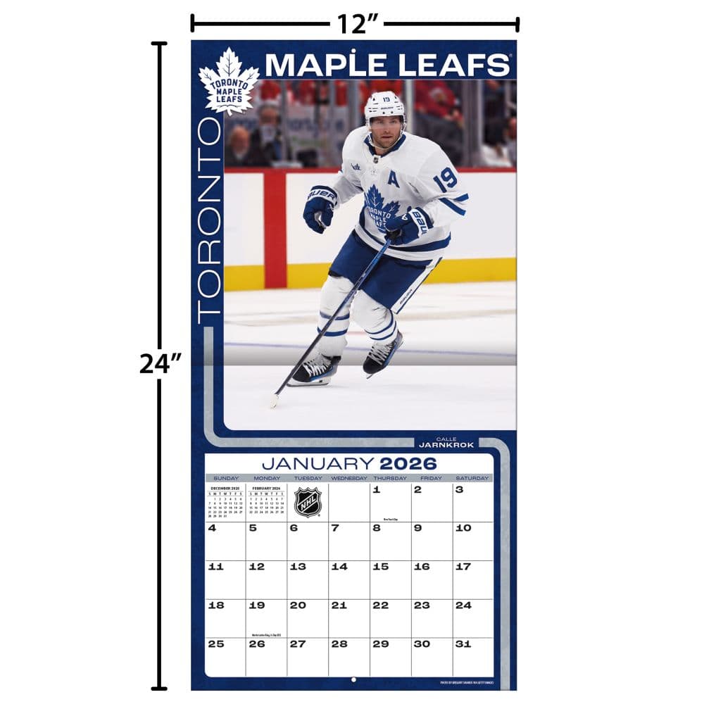 NHL Toronto Maple Leafs 2026 Wall Calendar Fourth Alternate Image