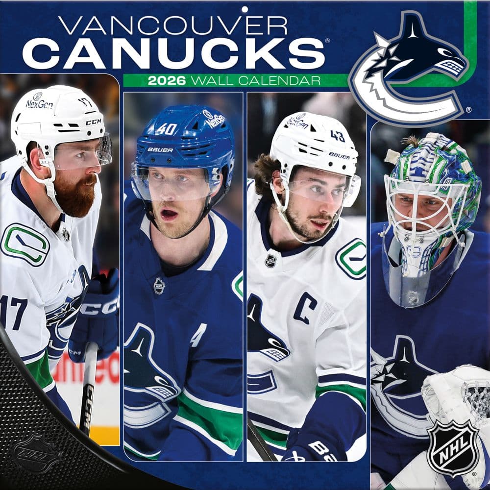NHL Vancouver Canucks 2026 Wall Calendar Main Product Image