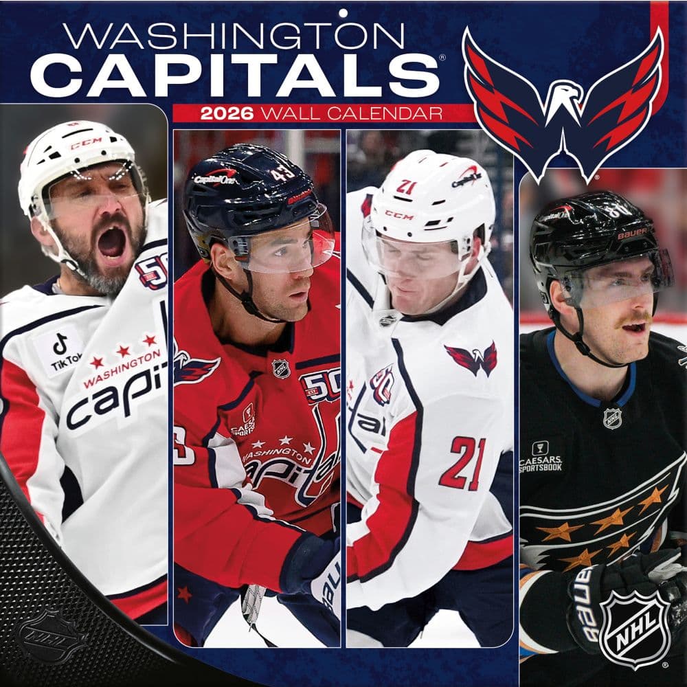 NHL Washington Capitals 2026 Wall Calendar Main Product Image