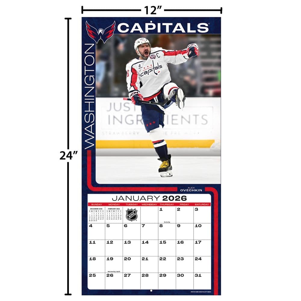 NHL Washington Capitals 2026 Wall Calendar Fourth Alternate Image