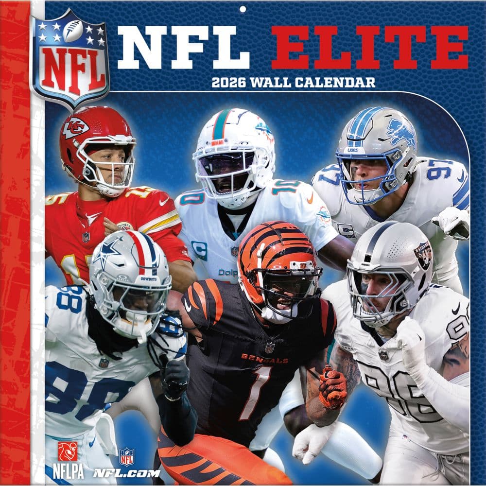 NFL Elite 2026 Wall Calendar Main Product Image