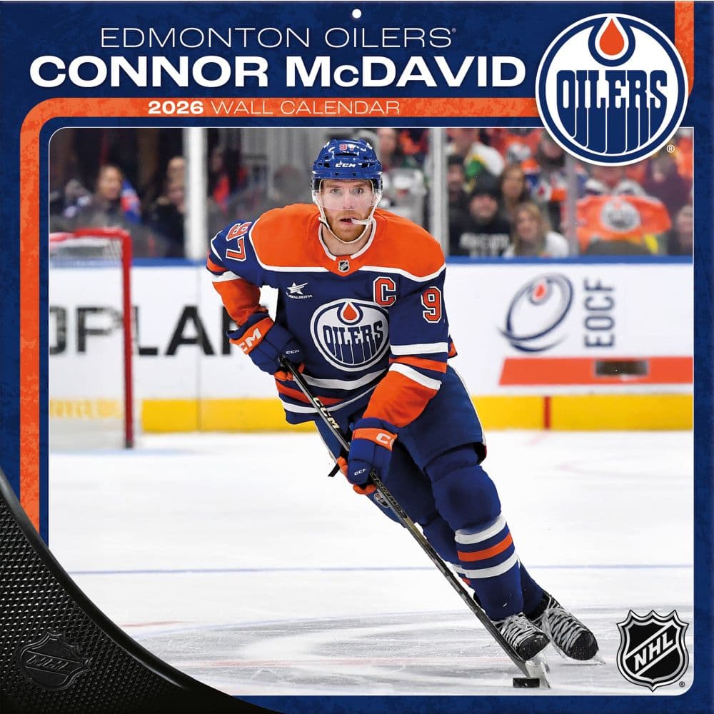 NHL Connor McDavid 2026 Wall Calendar Main Product Image
